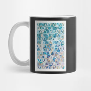 Geometric star cubes blue Mug